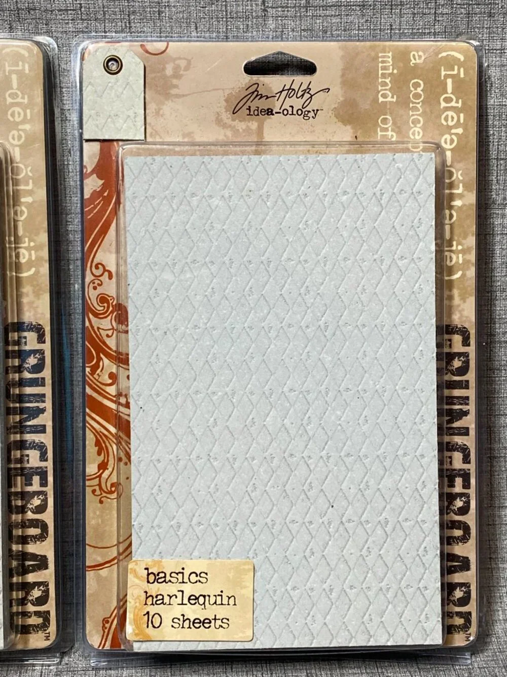 NEW Tim Holtz Idea-ology Grungeboard Harlequin Basics & Harlequin Shapes